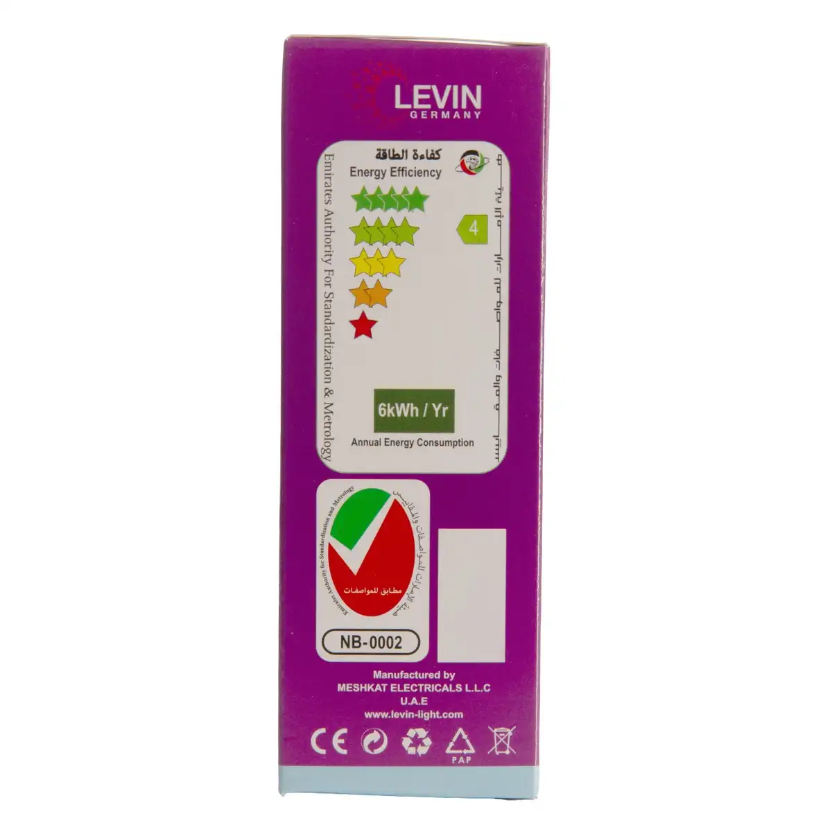 Levin LED C37 E14 Candle Bulb Pack (6 W, Day Light, 6 Pc.)