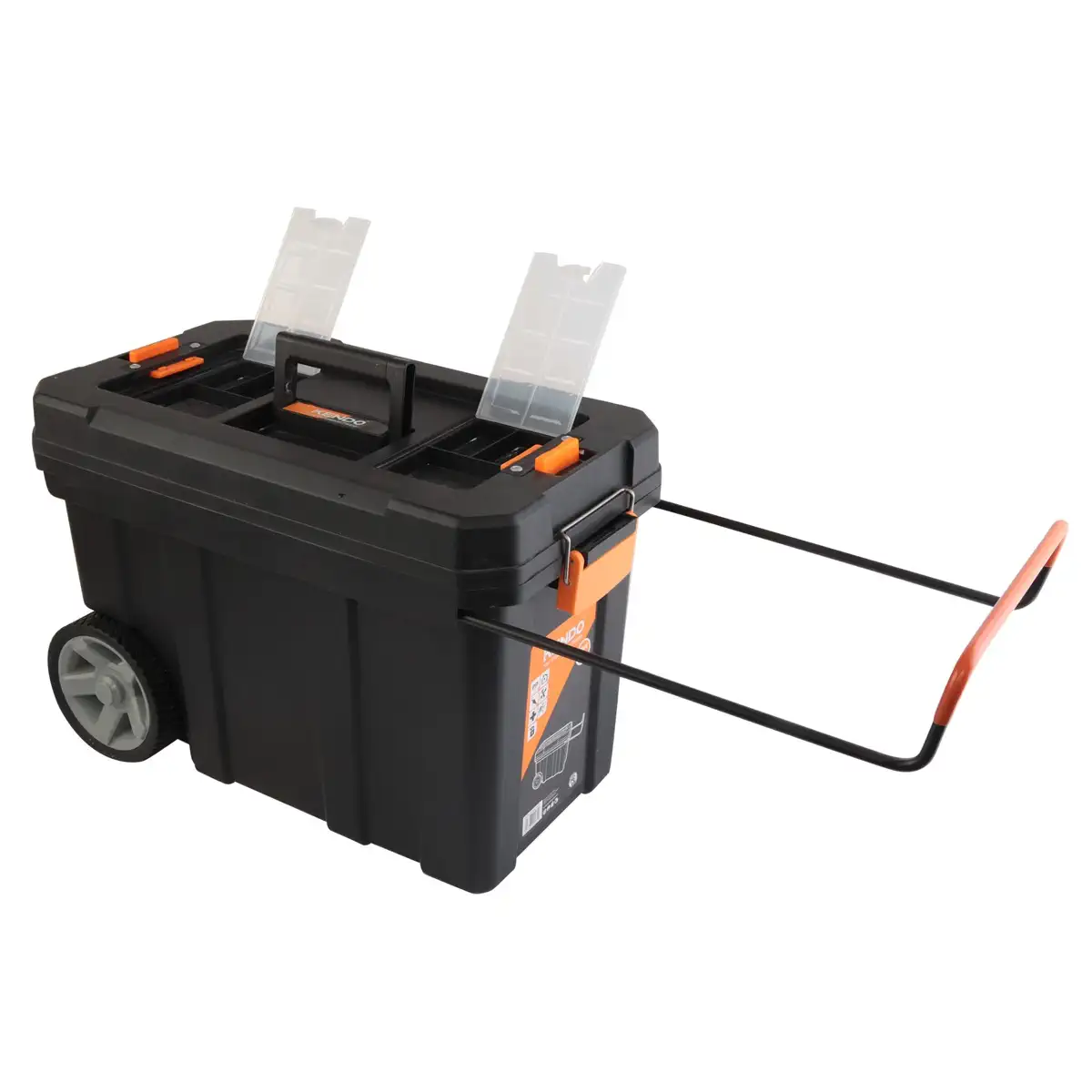 Kendo Mobile Plastic Tool Box with Wheels  (60 x 30 x 39 cm)