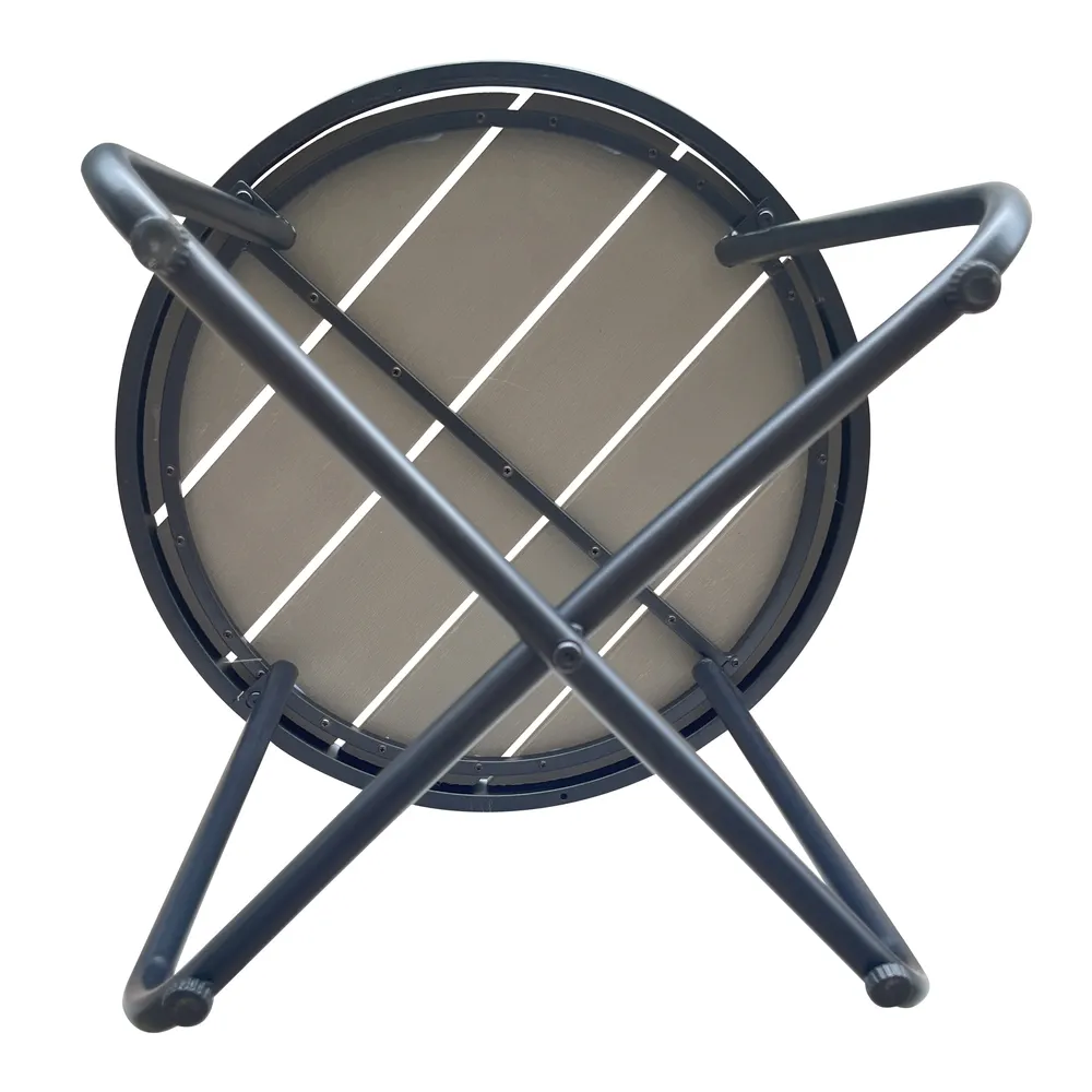 Grand Patio Steel Side Table W/Polywood Top (Dia. 52 x H. 46 cm)