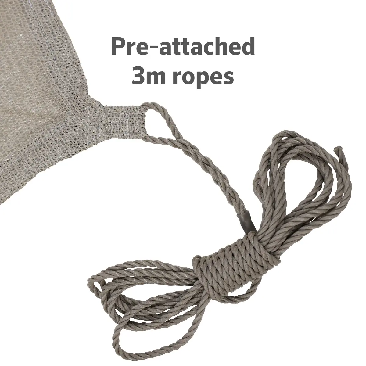 Coolaroo HDPE Ready-To-Hang Triangle Shade Sail (300 x 300 cm, Stone)
