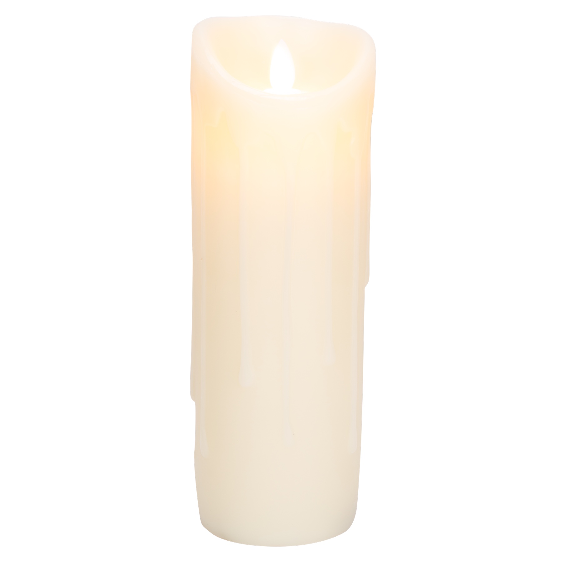 Xmas RealWax Candle W/DancingFlame (8 x 23 cm)