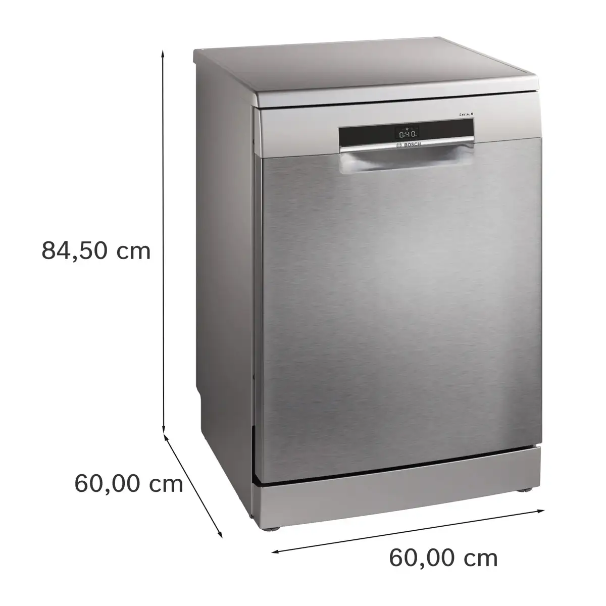 Series 6 Free Standing Dishwasher, SMS6EMI38M (Silver, 14 Place Setting)