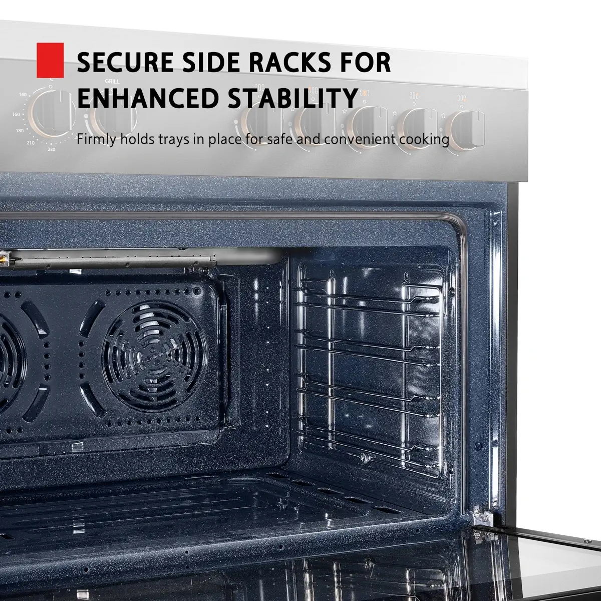 Toshiba Freestanding 5-Burner Gas Cooker W/Oven, RQ1-90MG5GE(GR) (89.5 x 60 x 75 cm)