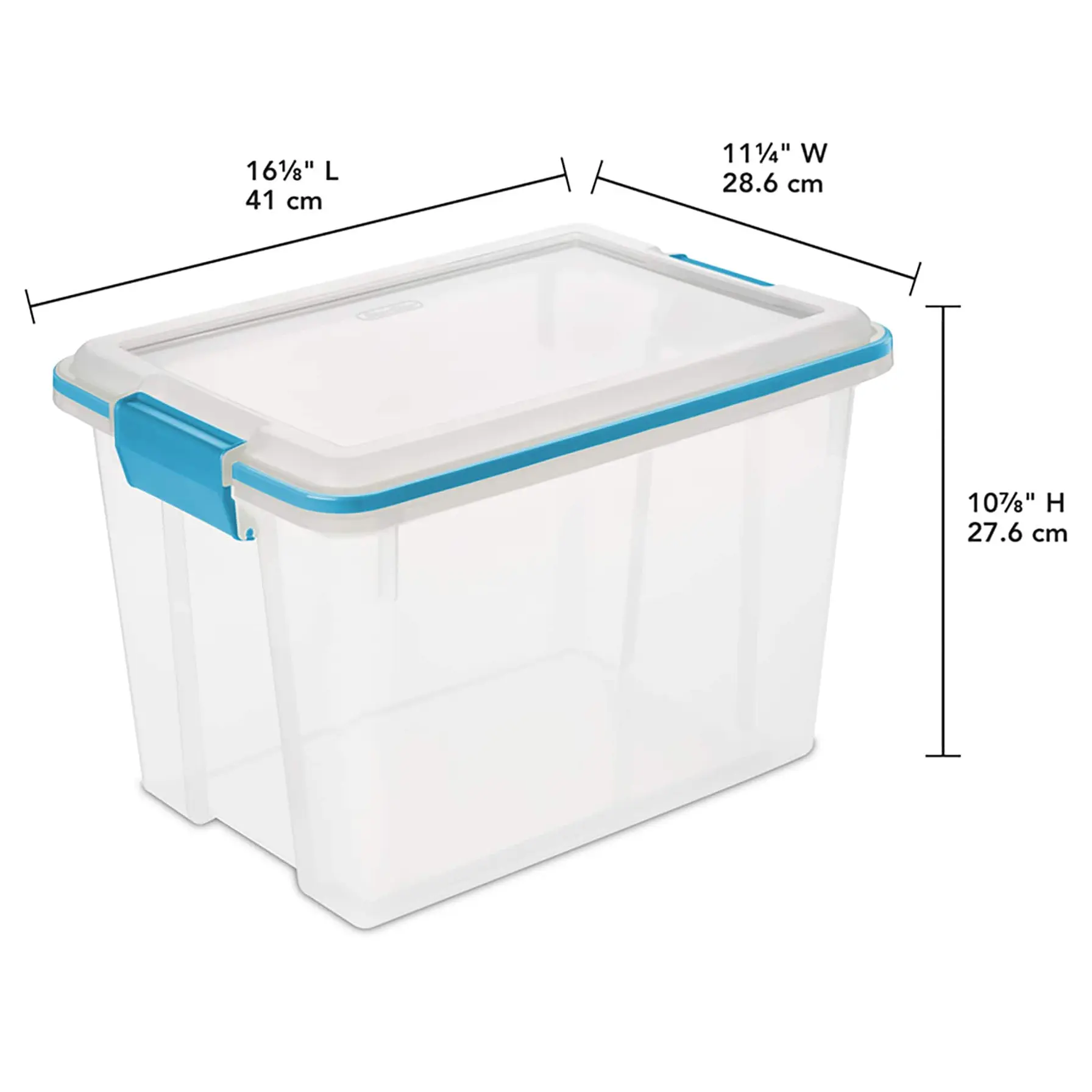 Sterilite Gasket Box with Blue Latches (18.9 L)