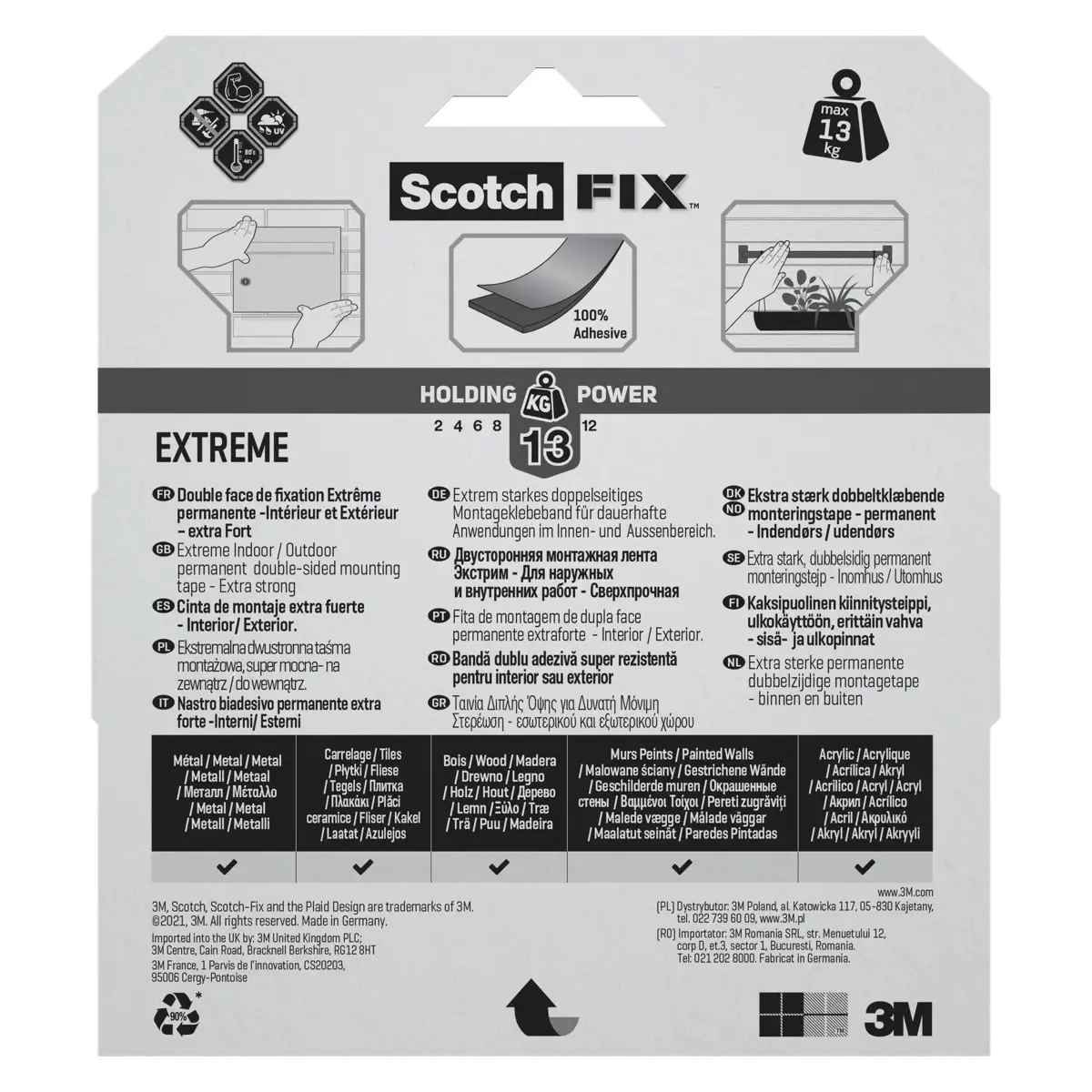 Scotch Mount 414H-Long-DC Double-Sided Mounting Tape Mega Roll (25.4 mm x 10.16 m, 1 Pc.)