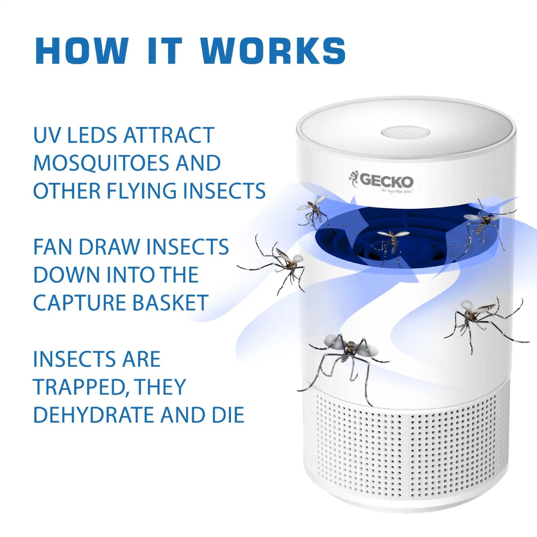 Gecko Bionic Insect Trapper (20.8 x 20.8 x 24.6 cm)