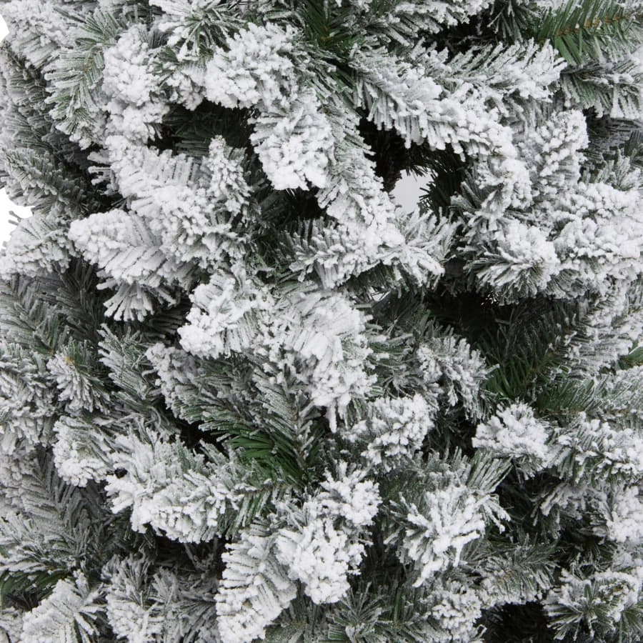 Vertica Flocked Artificial Christmas Tree (Green, 210 cm)