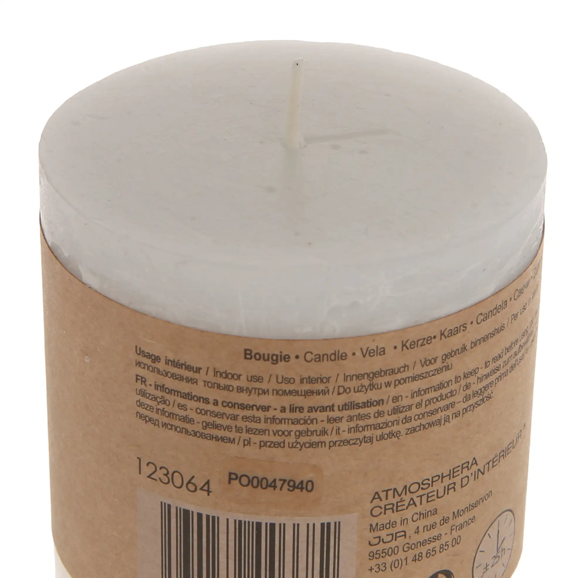 Comptoir de la Bougie Olia Rustic Wax Candle (6.7 x 7 cm, White)