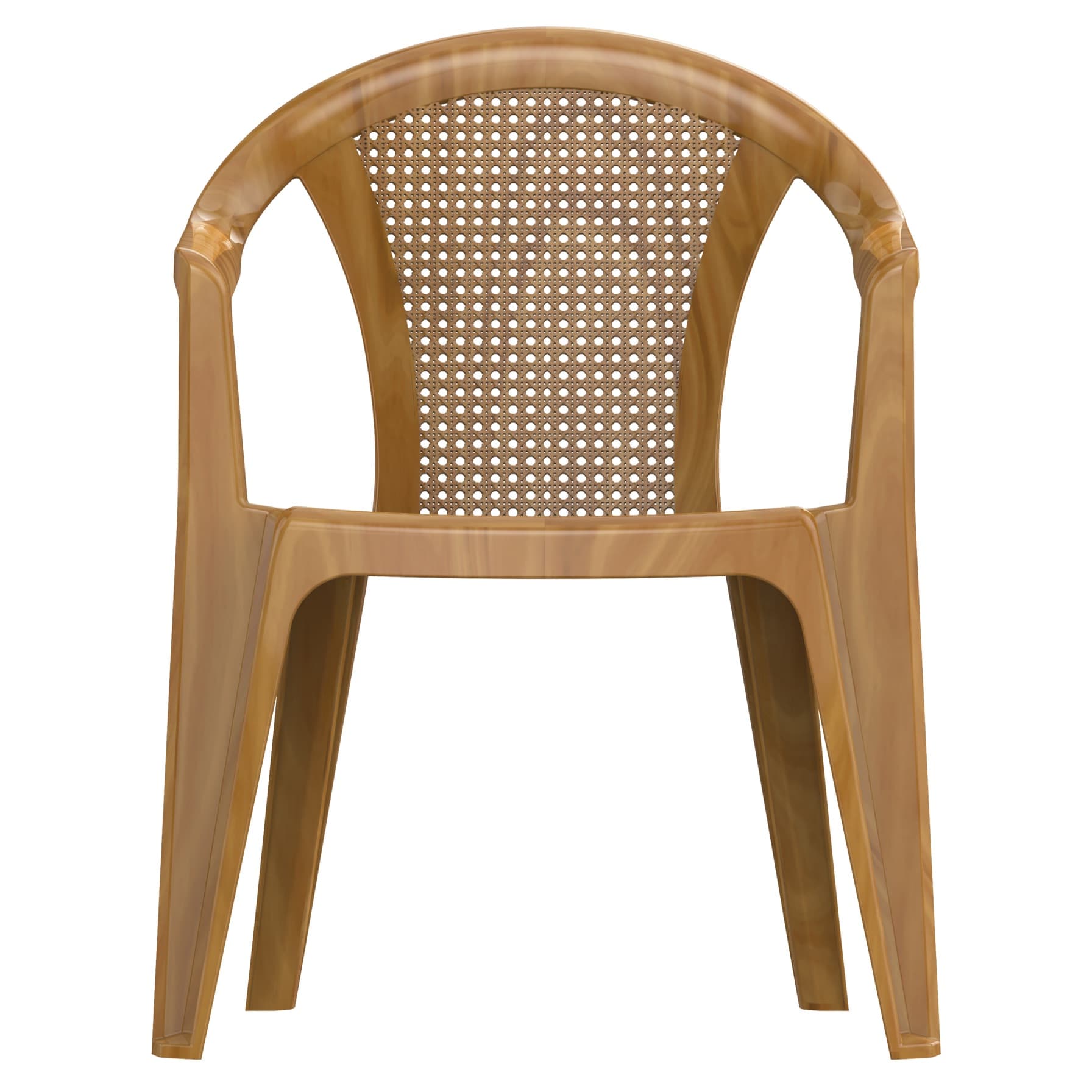 Cosmoplast Plastic Bamboo Armchair (63 x 58 x 81 cm)