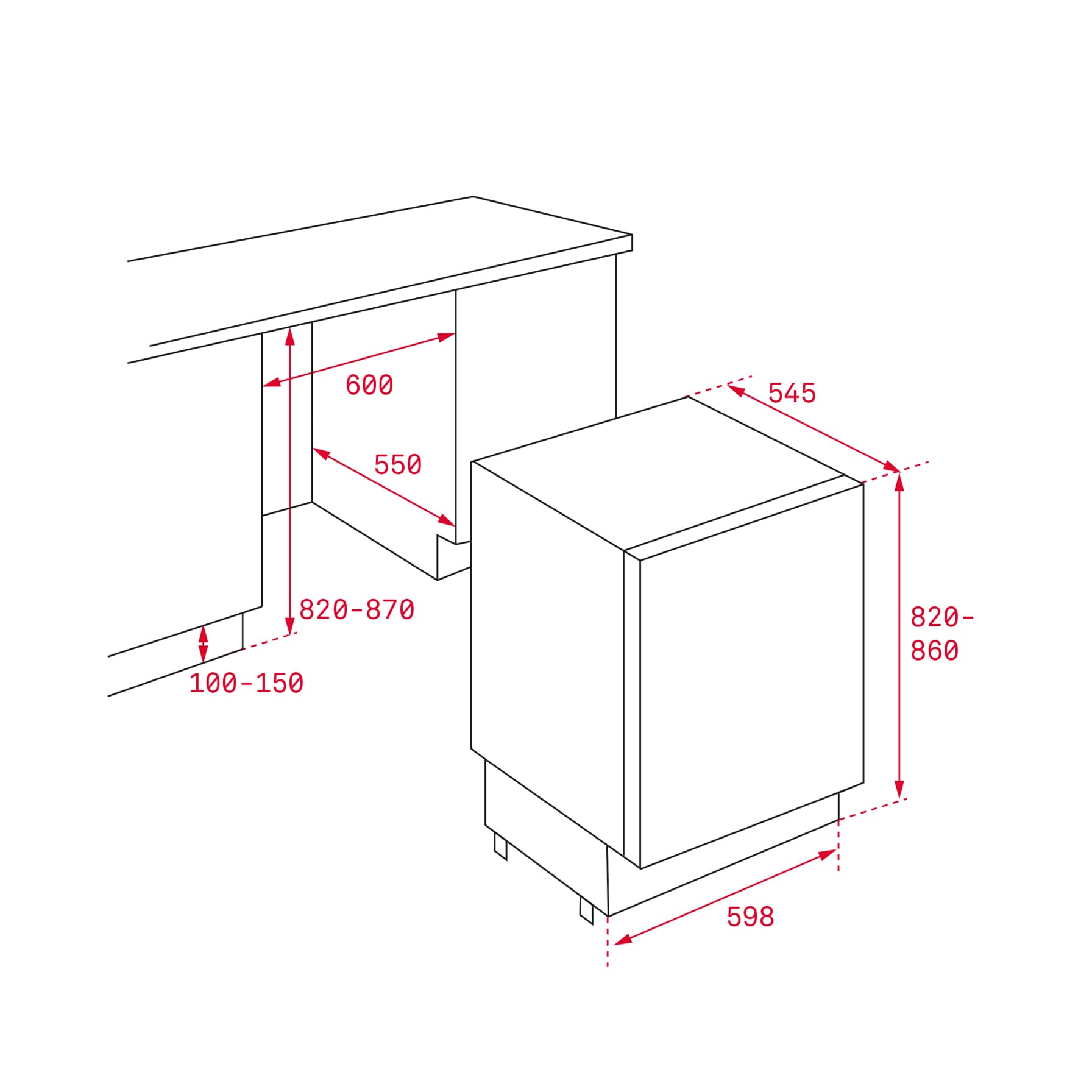 Teka Compact Built-in Refrigerator, TFI3 145 D ME (128 L)