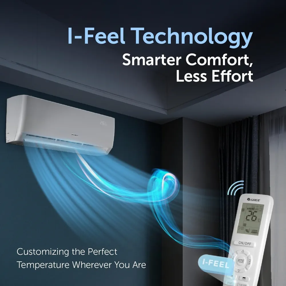 Gree WiFi Enabled Split Air Conditioner, R410A - PULAR-R30C3 (2.5 Ton)