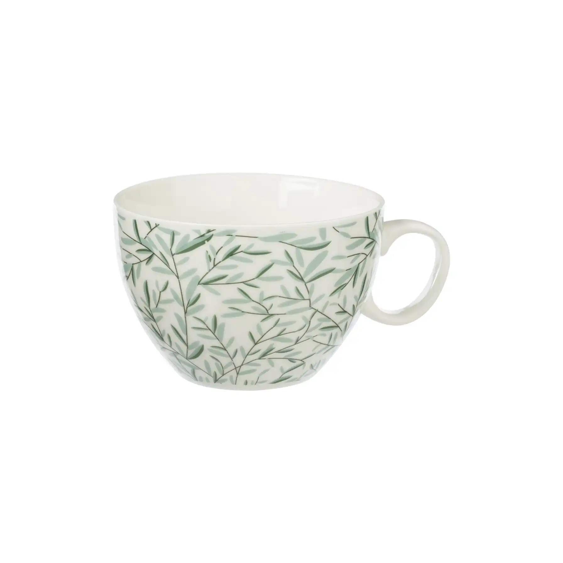 SG New Bone China Leaf Mug (Assorted colors/designs, 380 ml)