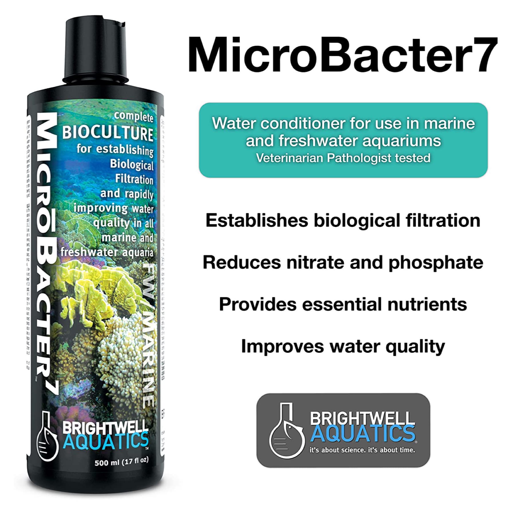 Brightwell Aquatics MicroBacter7 Aquarium Solution (500 ml)
