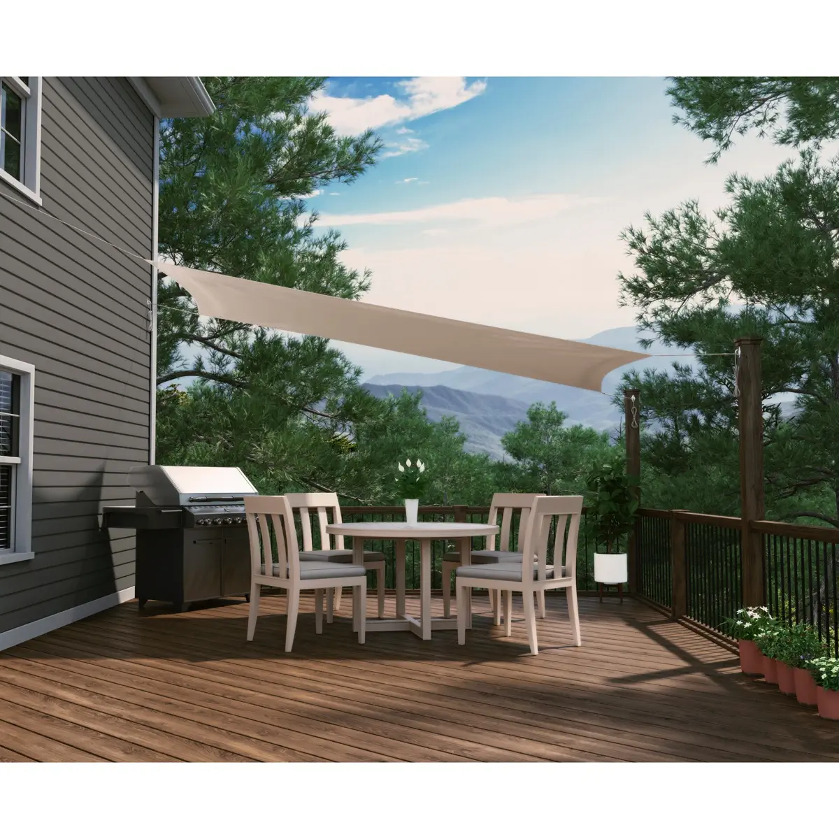 Coolaroo HDPE Ready-To-Hang Rectangle Shade Sail (390 x 210 cm)