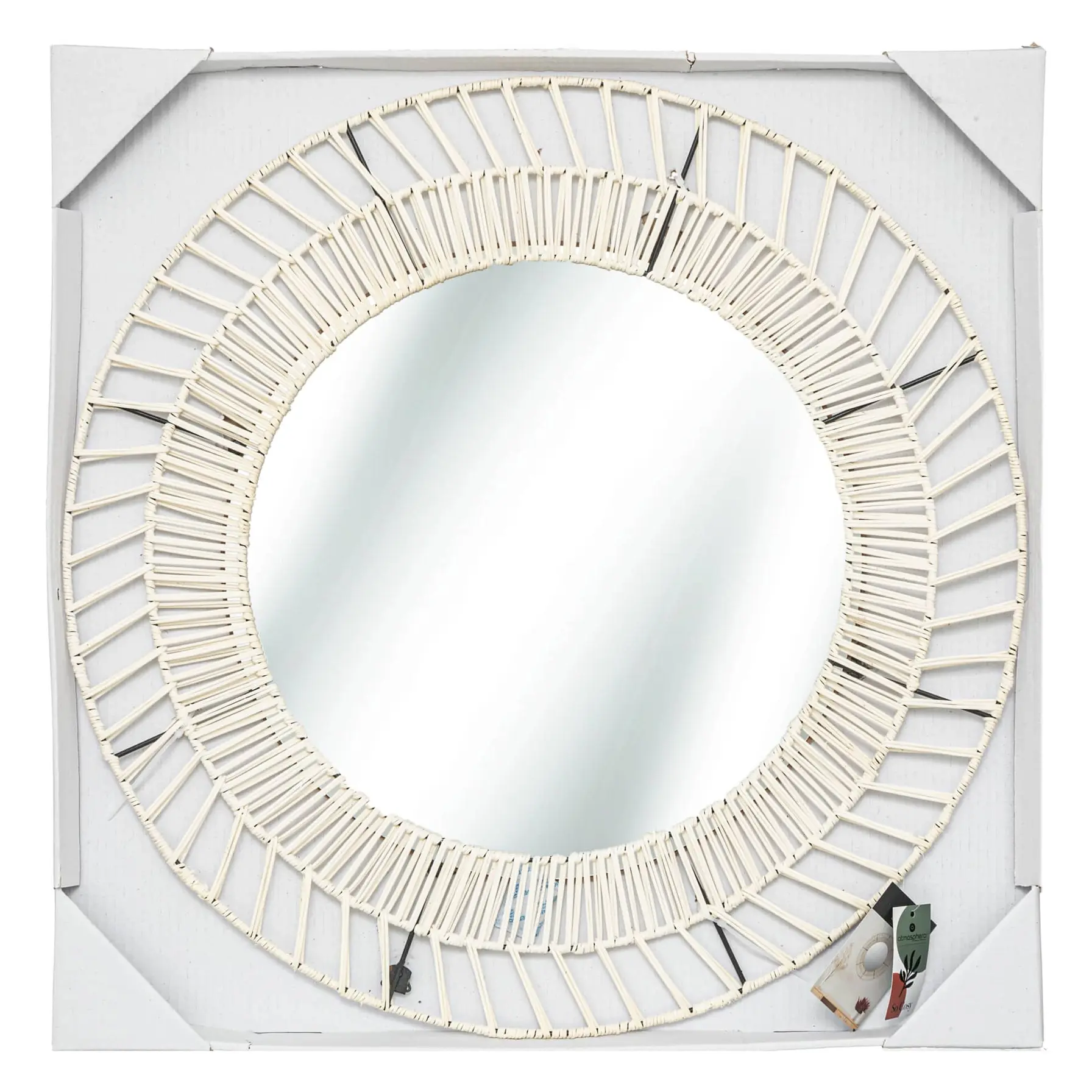 Atmosphera So Cosy Rattan Mirror (68 x 3 cm)