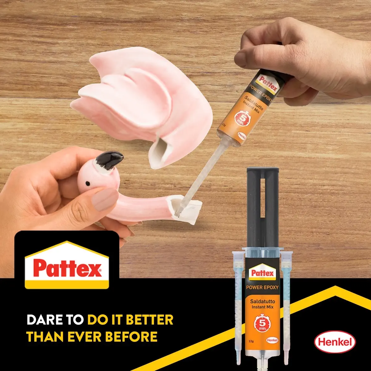 Pattex Universal 5-Min Power Epoxy Syringe (11 ml)