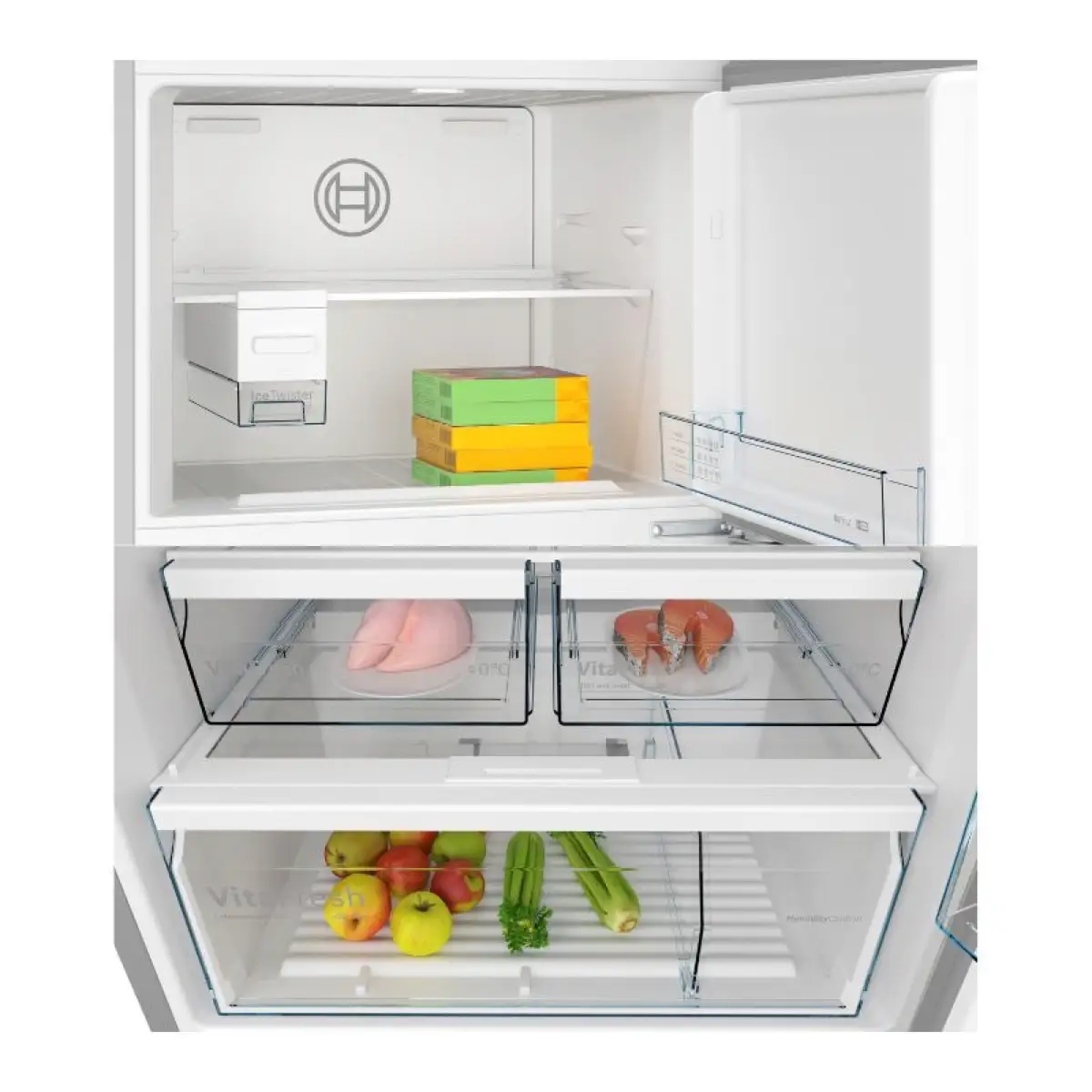 Bosch Series 4 Freestanding Top Mount Refrigerator, KDN76XIE0M (581 L)