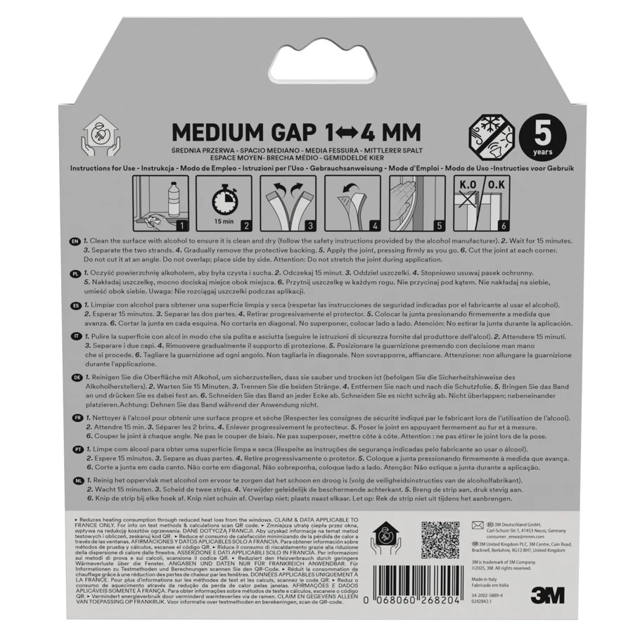 3M Classic Insulation Seal Tape (Medium Gap, Brown, 6 m)