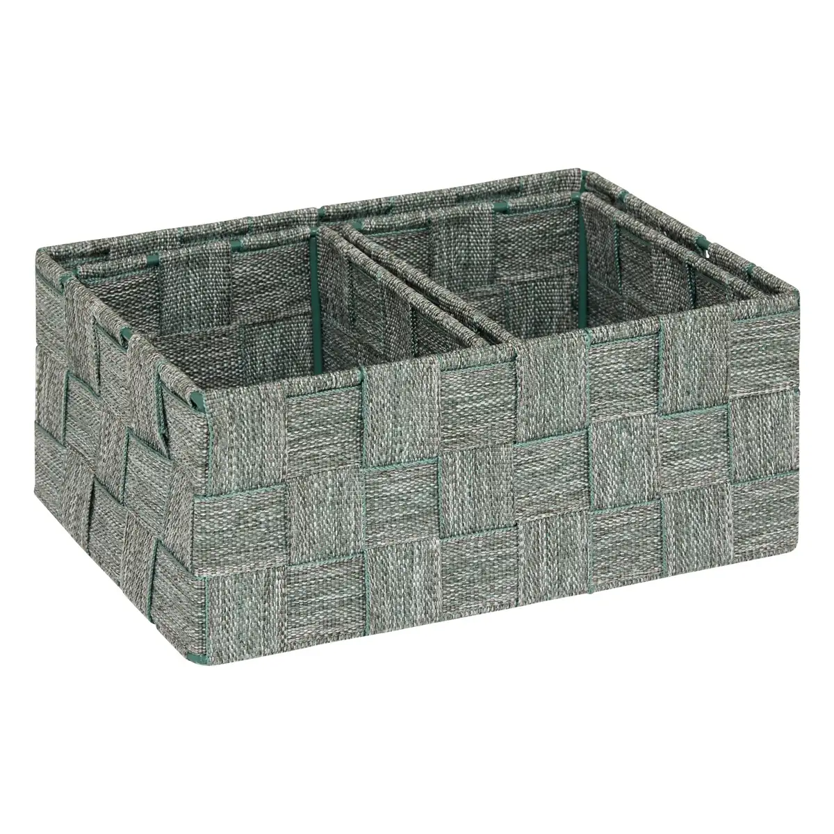 5Five Lise Basket Set (22 x 16 x 9 cm max, Green, 3 Pcs.)