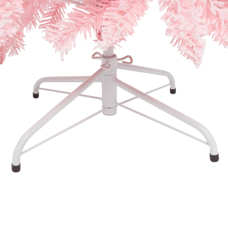 Flocked Artificial Christmas Tree (Pink, 180 cm)