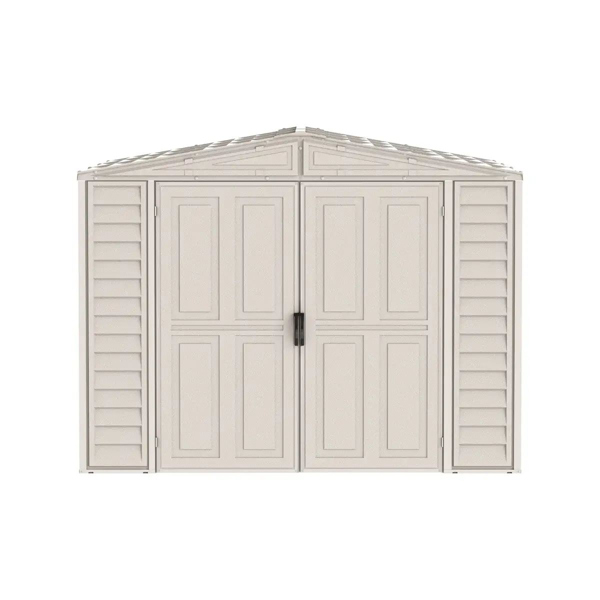 Duramax Aluminium & Vinyl Plastic Storage Shed (Adobe, 240 x 242 x 187.5 cm)