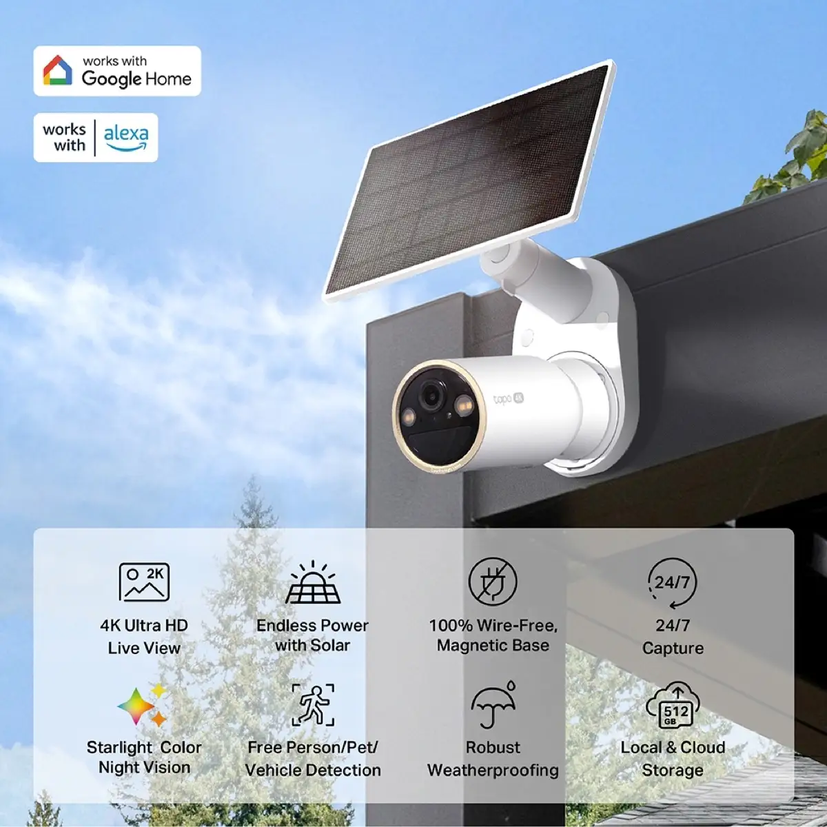 Tapo Solar-Powered Security Camera Kit, C640