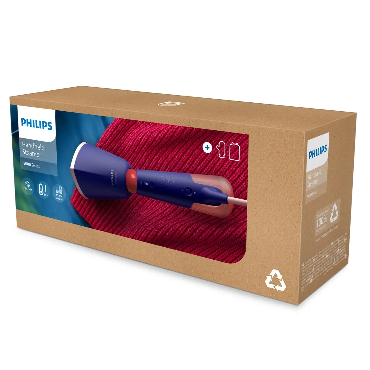 Philips 5000 Series Handheld Steamer, STH5030/20 (120 + 200 ml, 1300 W)