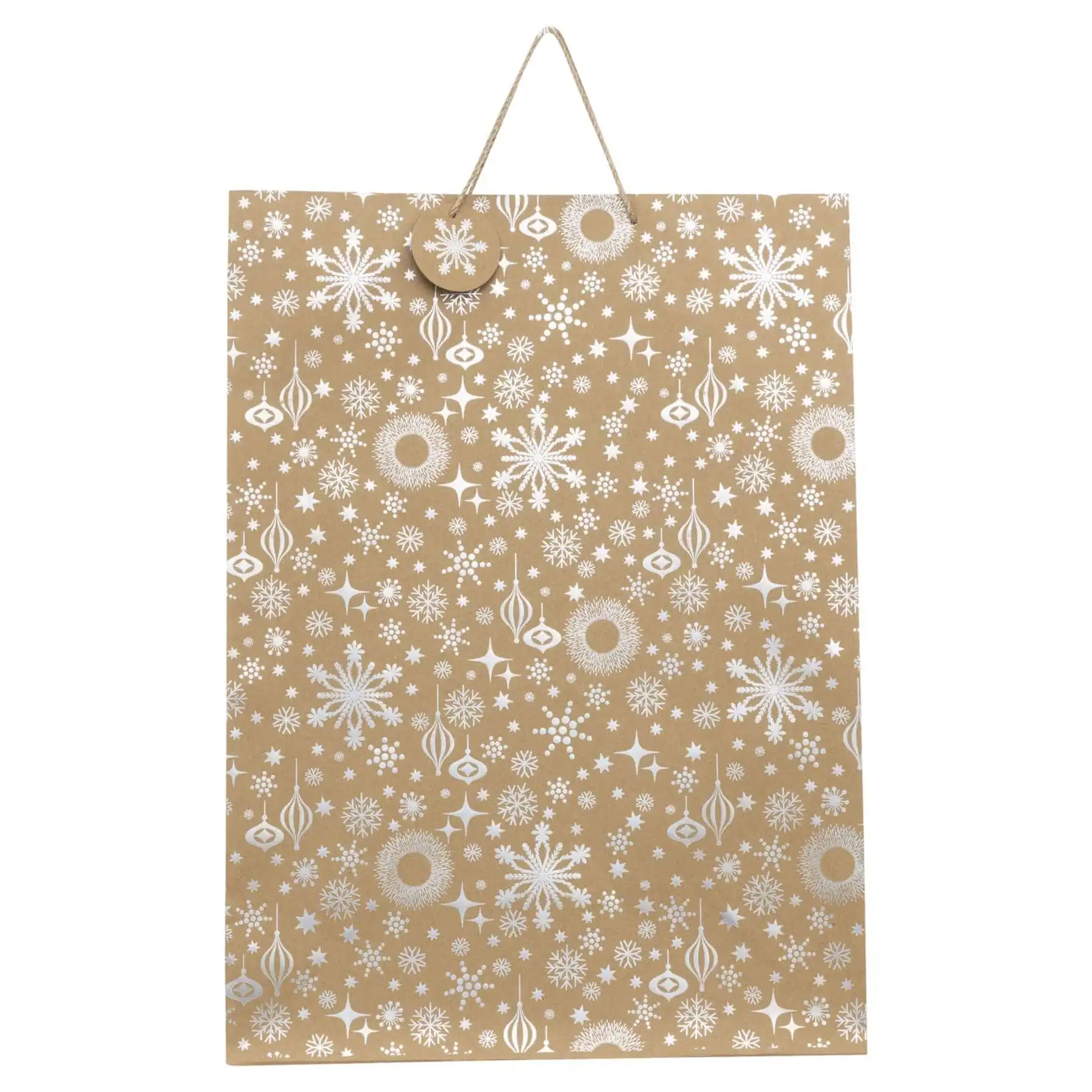 Atmosphera Snowflake Pattern Gift Bag (40.6 x 20 x 55.8 cm)