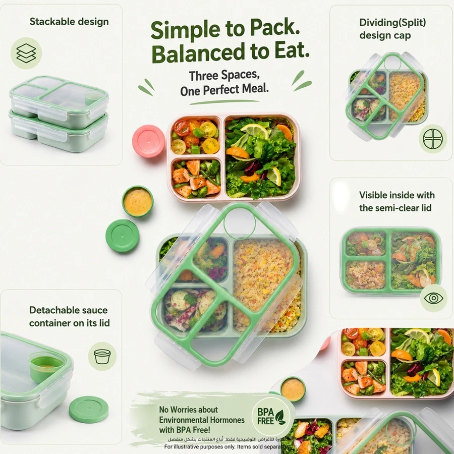 Lock & Lock To Go Lunch Box (Blue, 980 ml) 