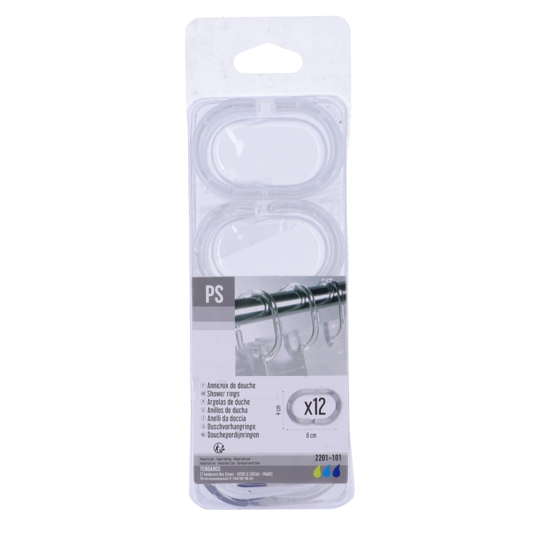 Tendance Polypropylene Curtain Rings Set (12 pc.)