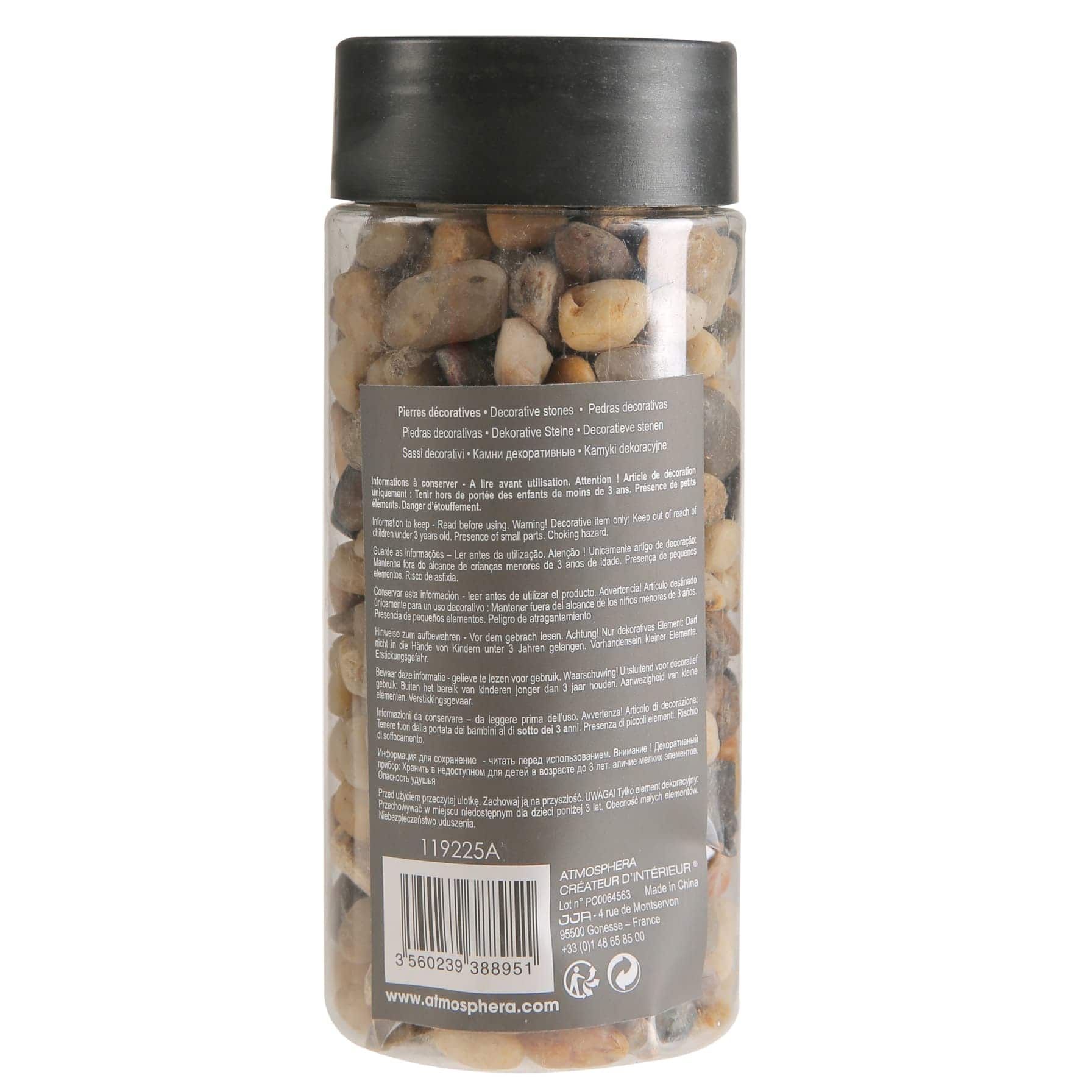  Atmosphera Ceramic Decorative Stones Pack Small (6.5 x 16 cm, 750 g)