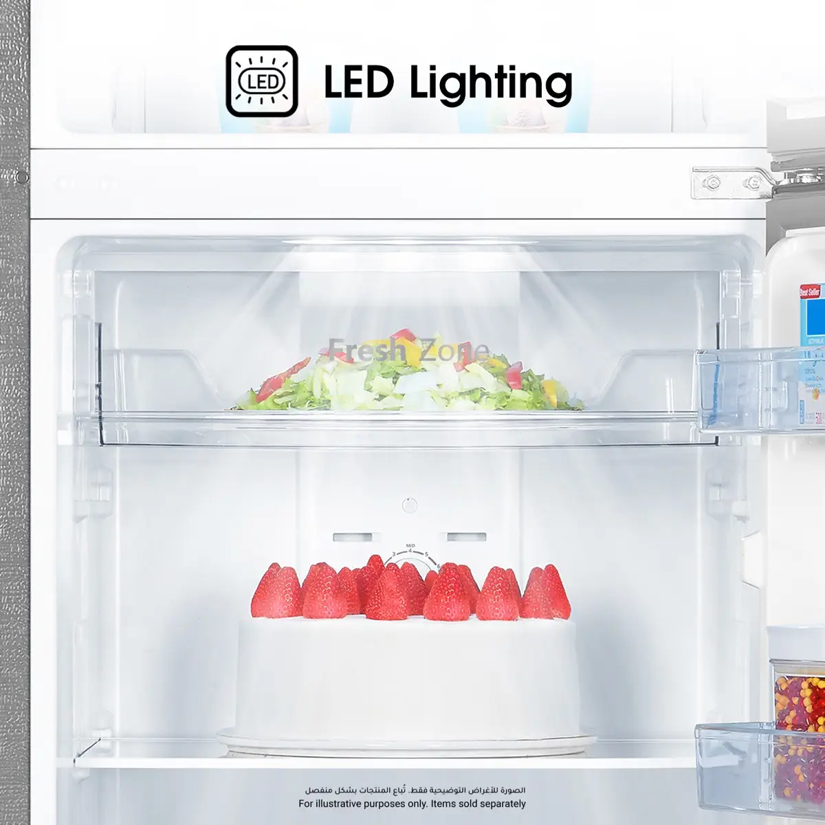 Hisense Freestanding Top Mount Refrigerator, RT3N418NAI (326 L)