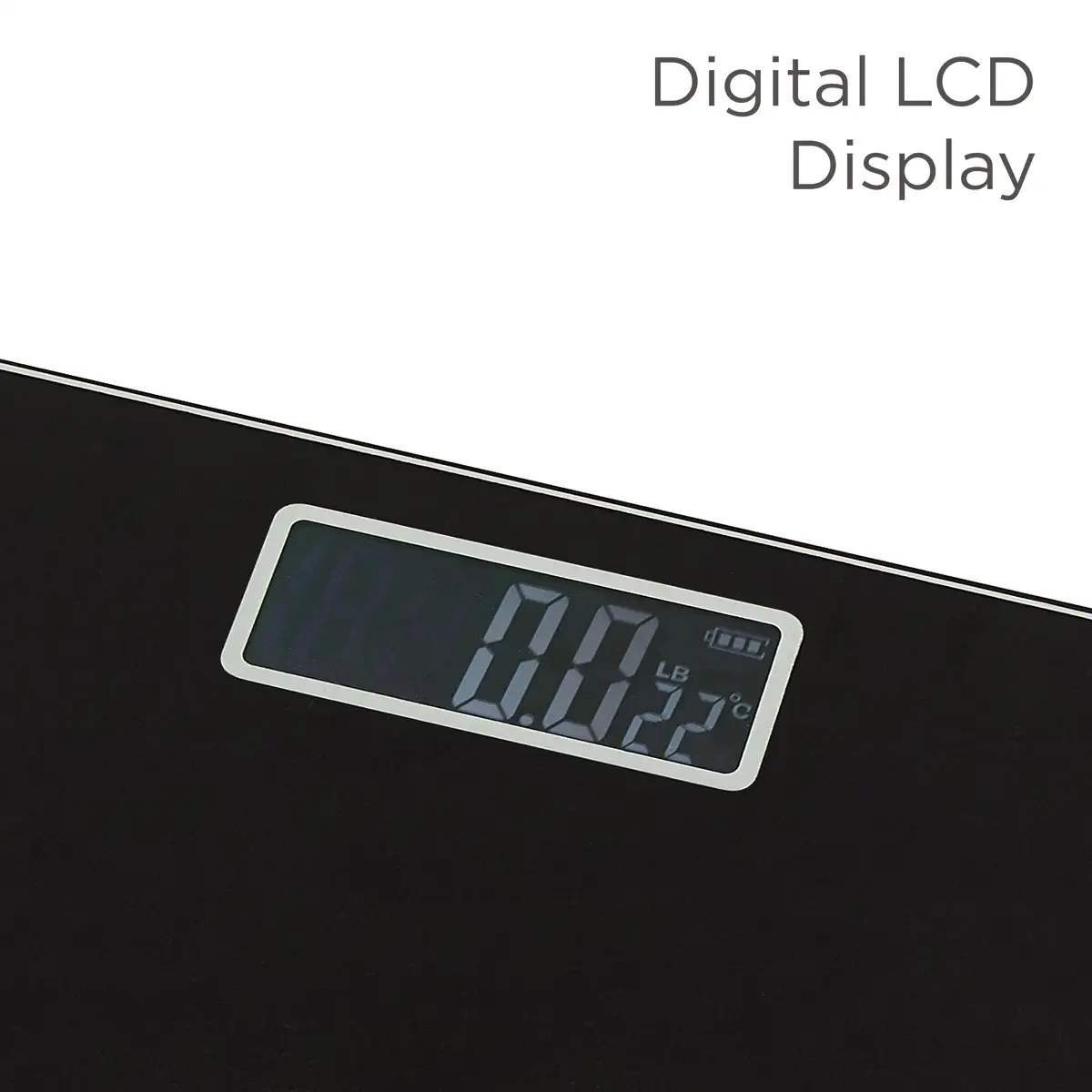 Black+Decker Digital Bathroom Scale (28 x 28 x 2.2 cm, Black)