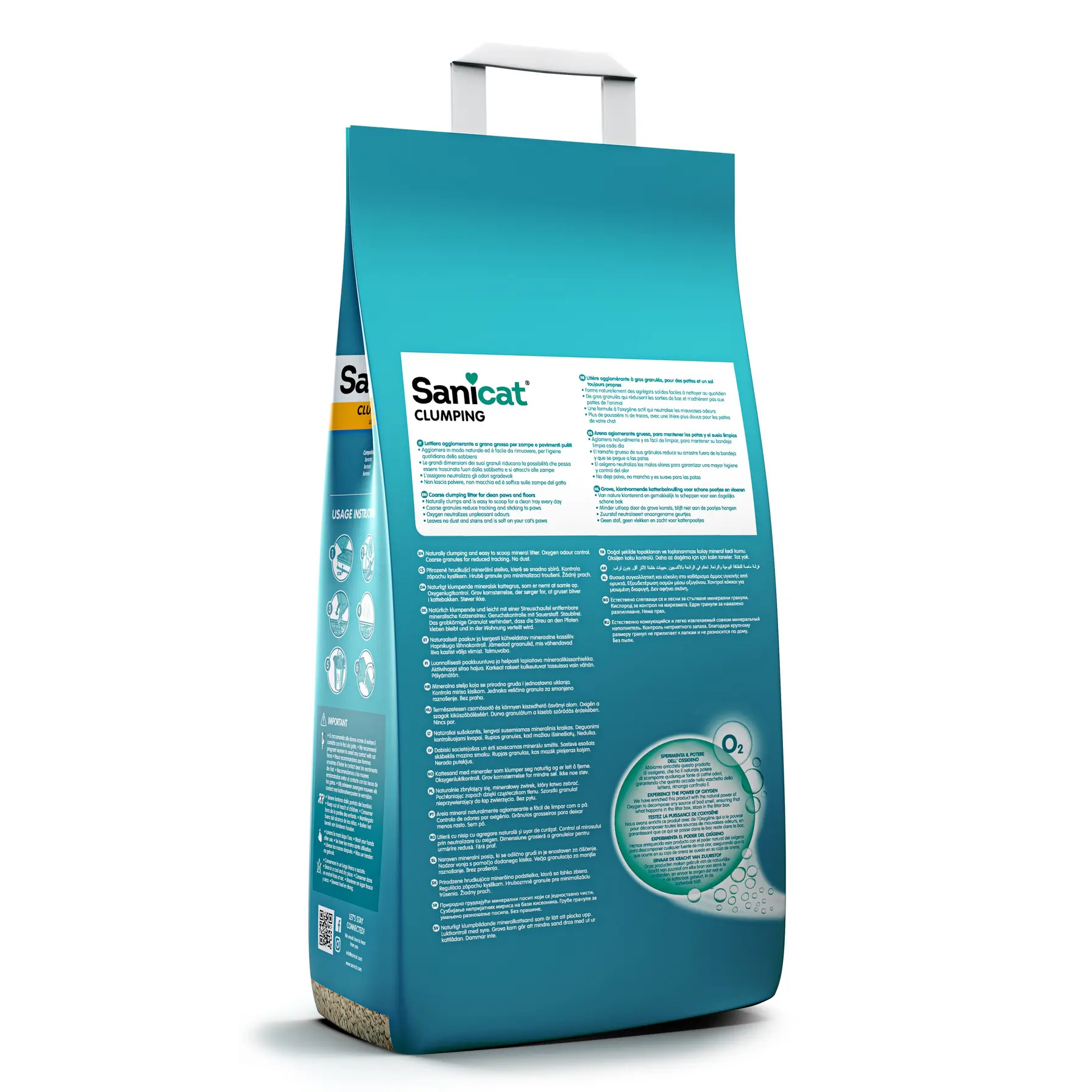Sanicat Clumping White Duo Cat Litter (10 L)