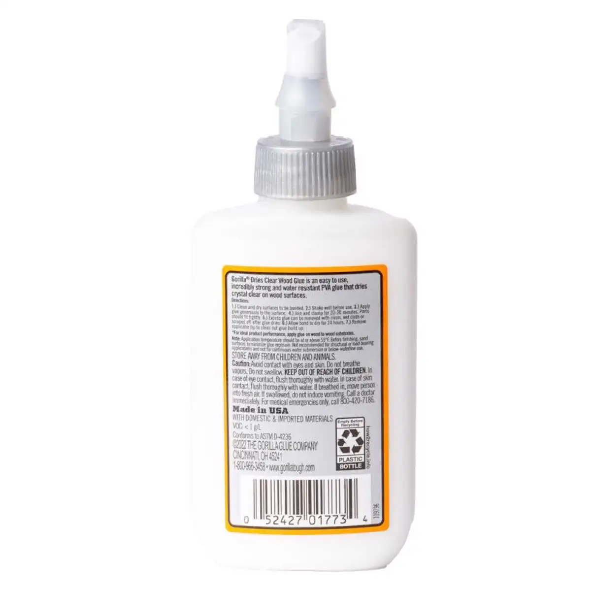 Gorilla High Strength Clear Wood Glue (118 ml)