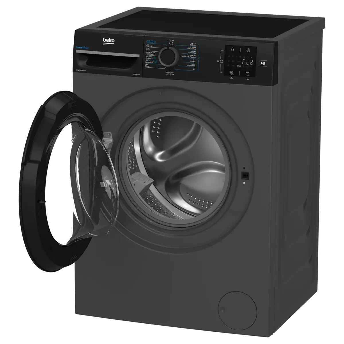 Beko 8 Kg Freestanding Front Load Washer, WTV814UNXA (Grey, 1400 rpm)