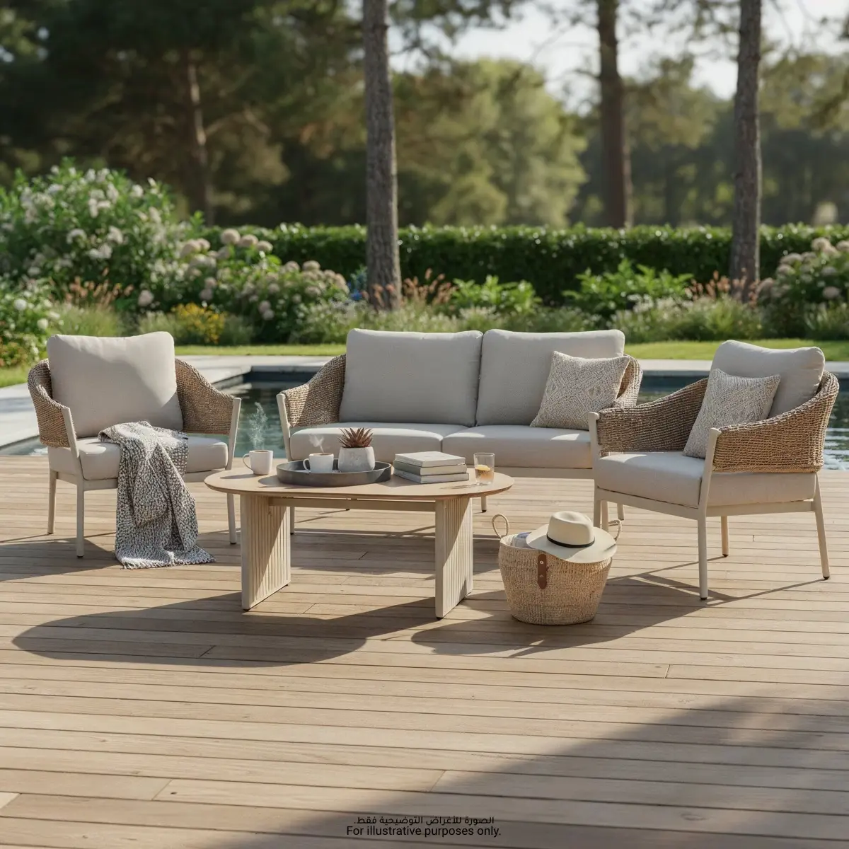 Lucca 4-Seater Aluminum Rattan Outdoor Sofa Set