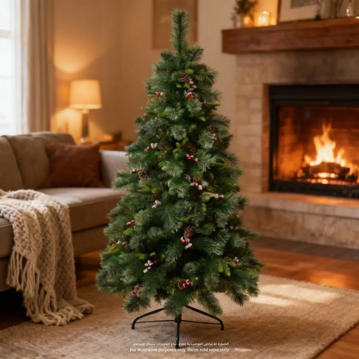 Feeric Wyoming PVC Artificial Christmas Tree (136 x 240 cm)