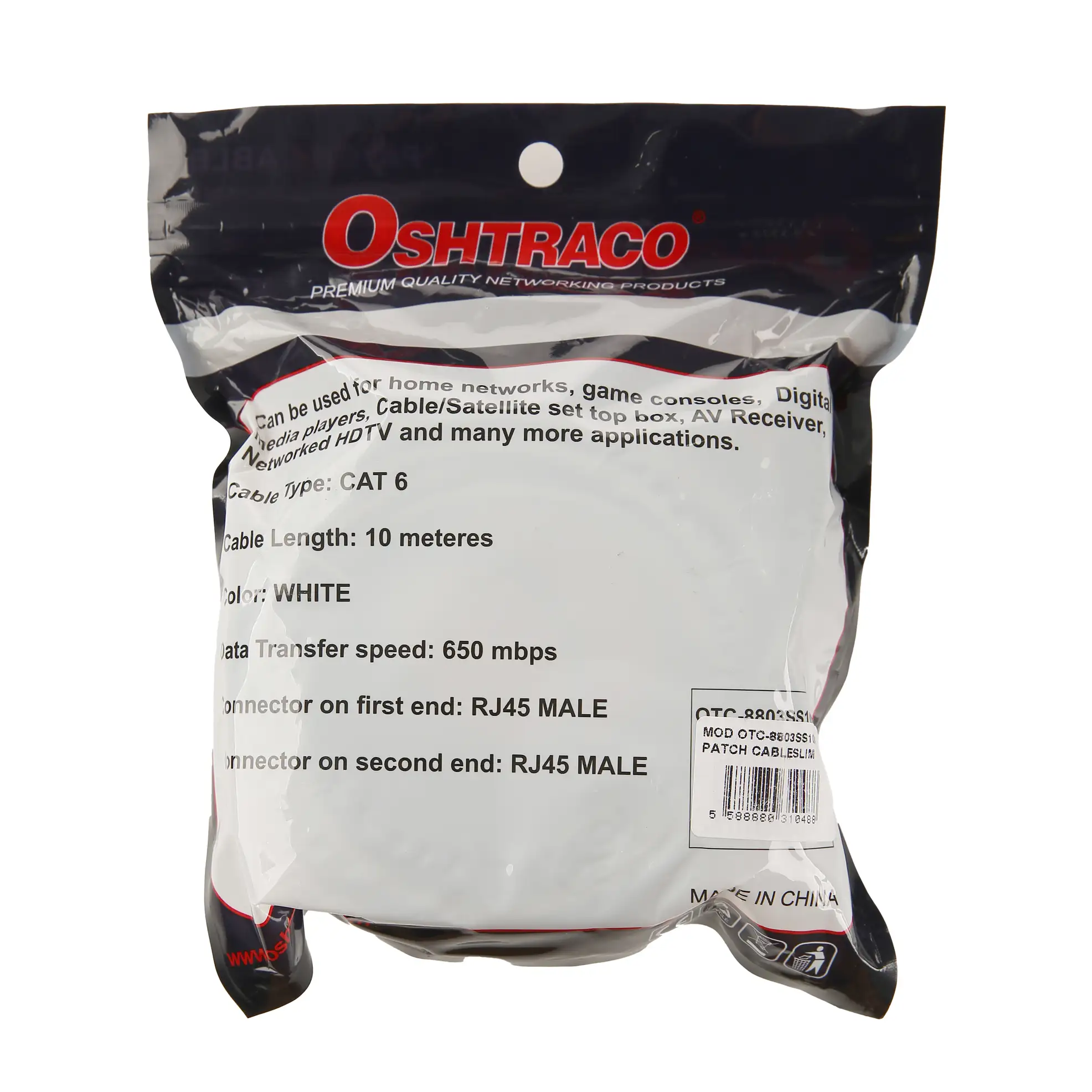Oshtraco High Speed Patch LAN Cable (10 m)