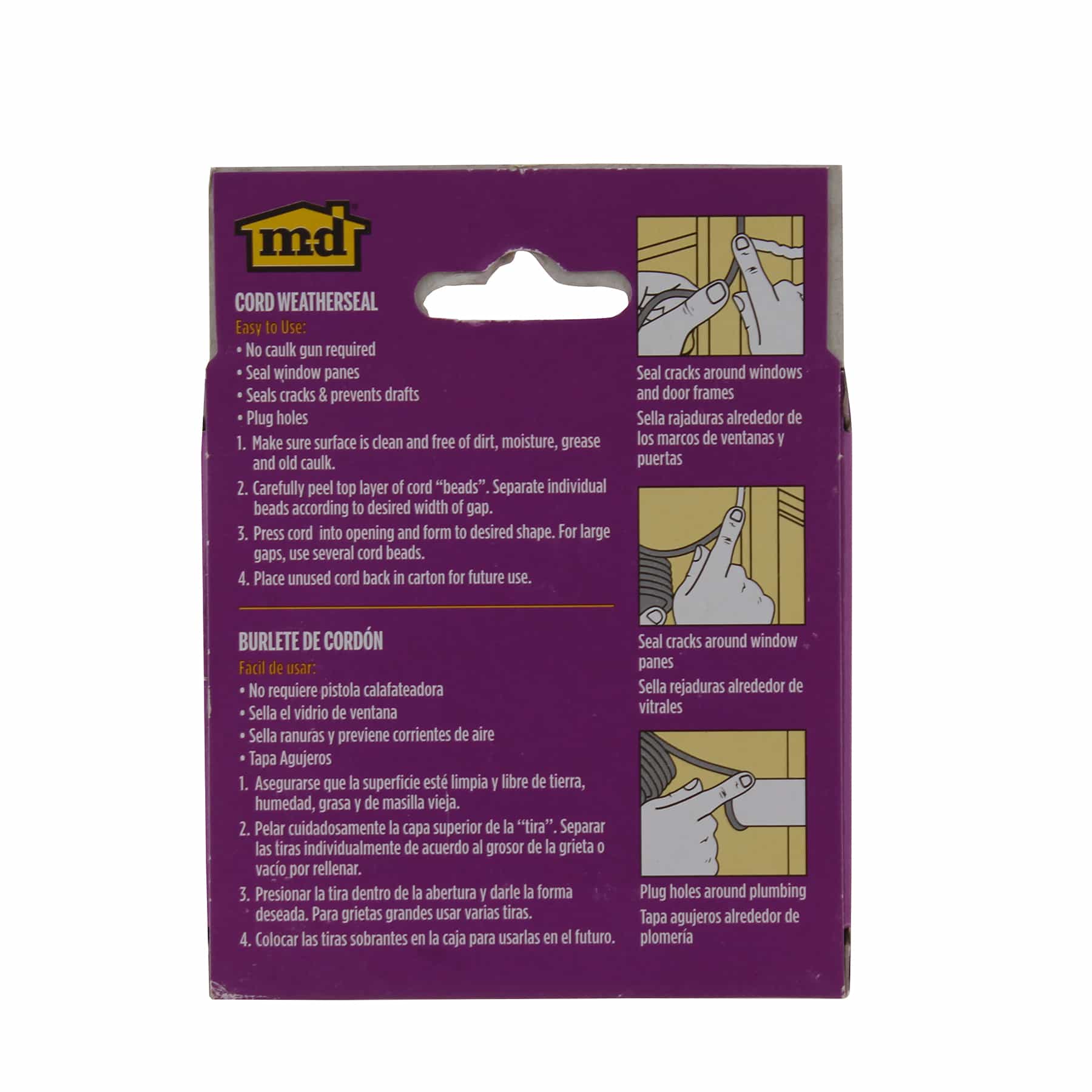 M-D Replaceable Cord Weatherstrip (914 cm)