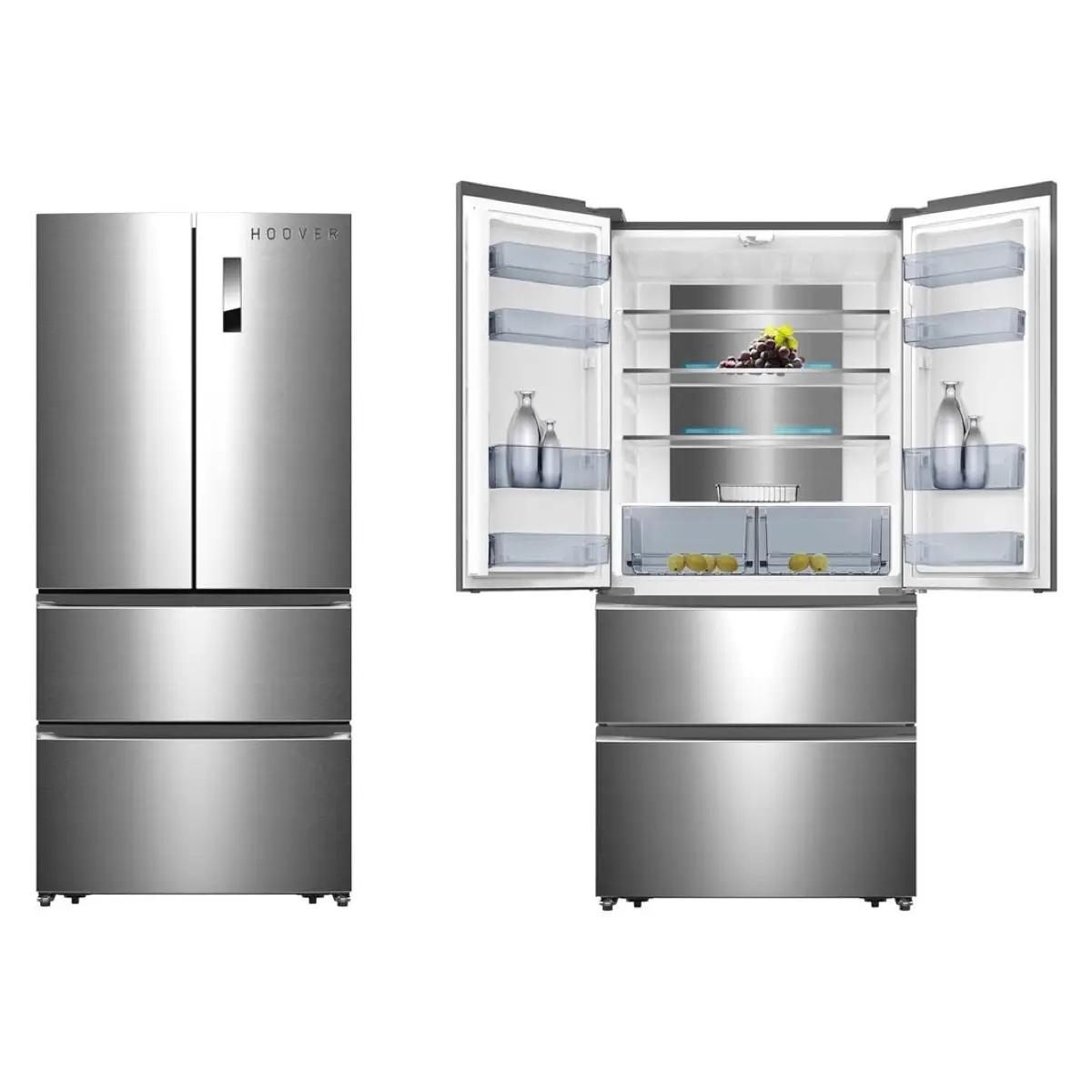 Hoover Freestanding French Door Refrigerator Inverter, HFD-K670-S (670 L) 