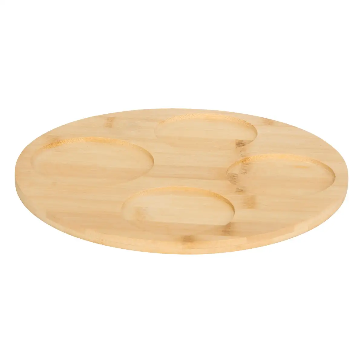 SG Cheri Bamboo & Stoneware Appetizer Set W/Tray (4 Pc.)