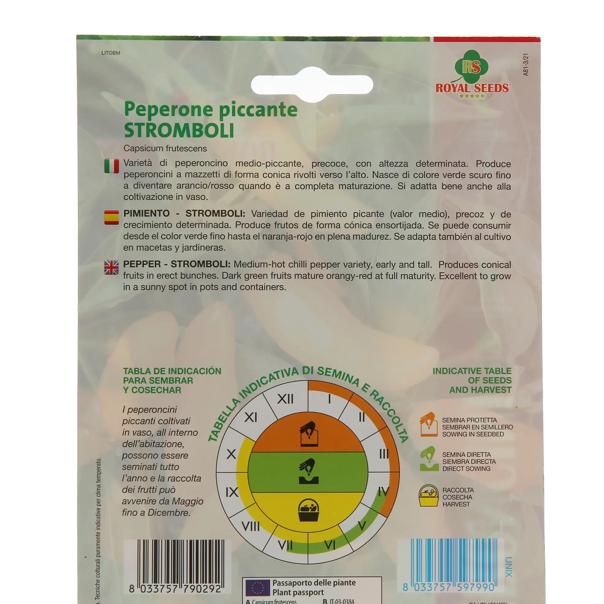 Royal Seeds Stromboli Pepper Seed Pack