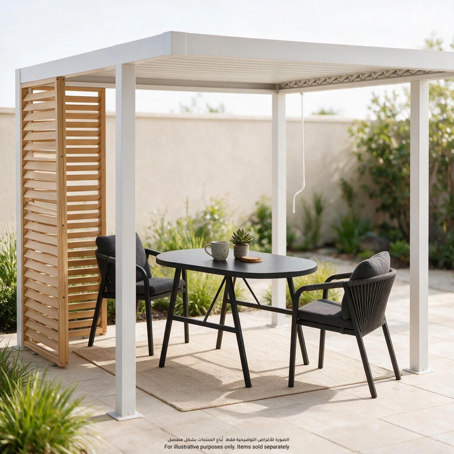 Origin Grill Gazebo W/Slat Side Wall (258 x 258 x 235 cm)