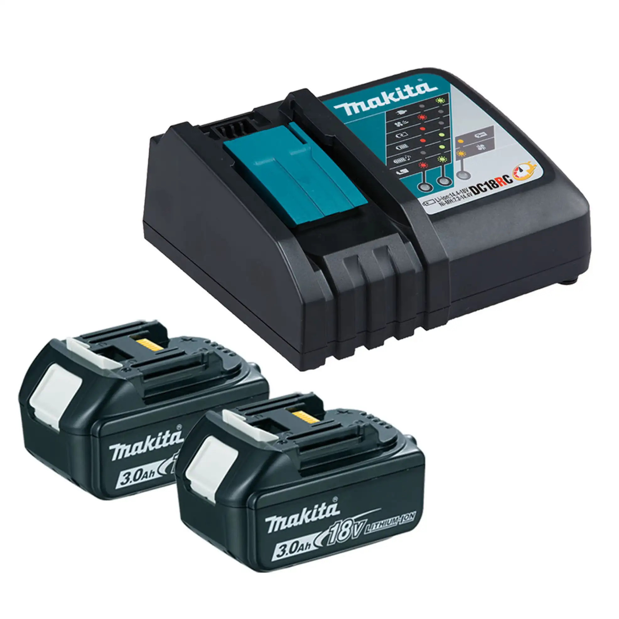 Makita Cordless Compact Rotary Hammer W/Batteries & Charger, DHR171RFJ (18 V)