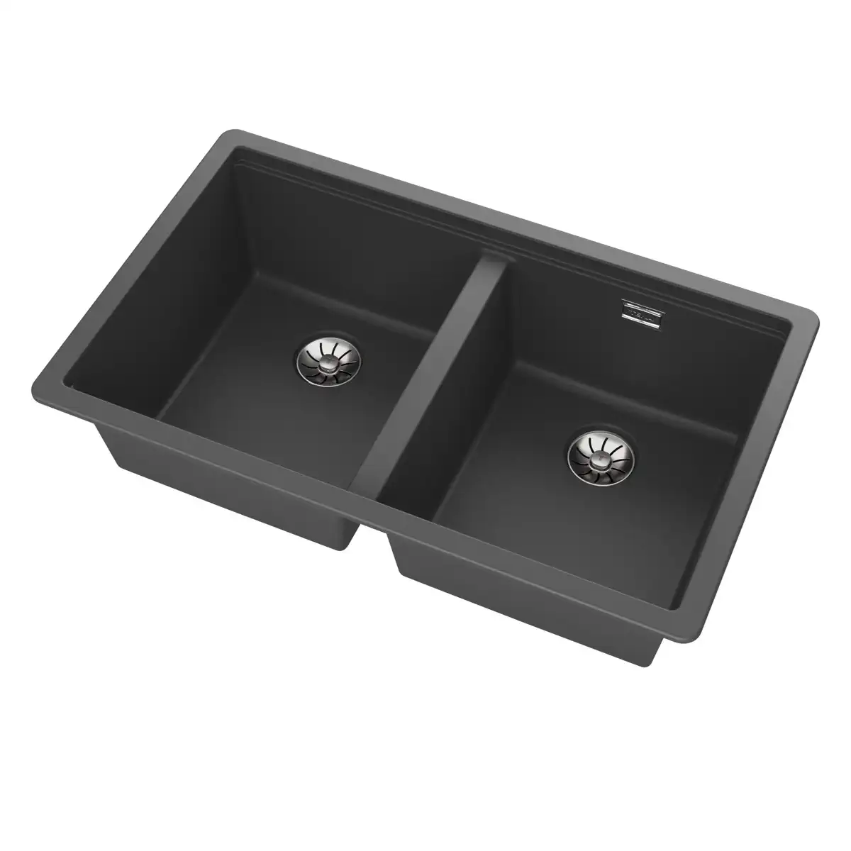 Teka Radea Kitchen Sink W/Tow Bowls (Dark Grey, 75.0 x 45.6 cm)