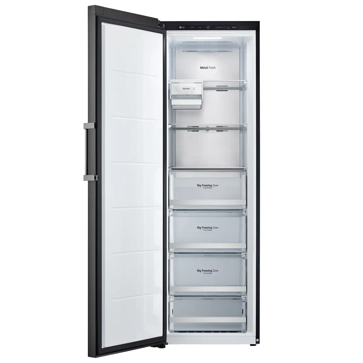 LG Freestanding Upright Freezer, LOB454FGQM (Beige, 355 L)