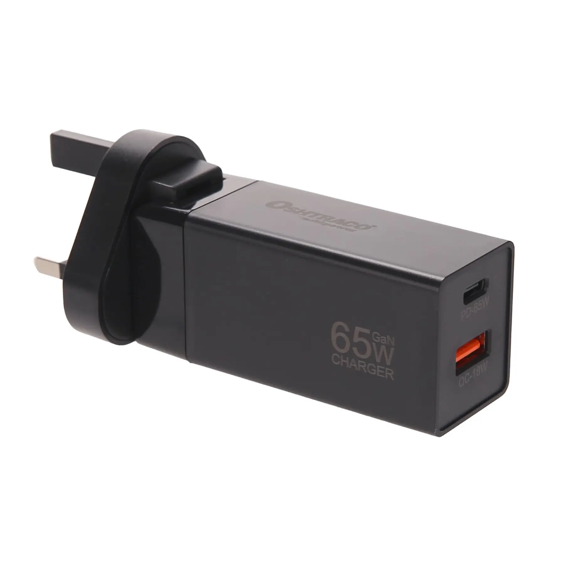 Oshtraco PD+3.0 QC USB-A & USB-C Travel Charger, OTC-G-UHPD65W (65 W)