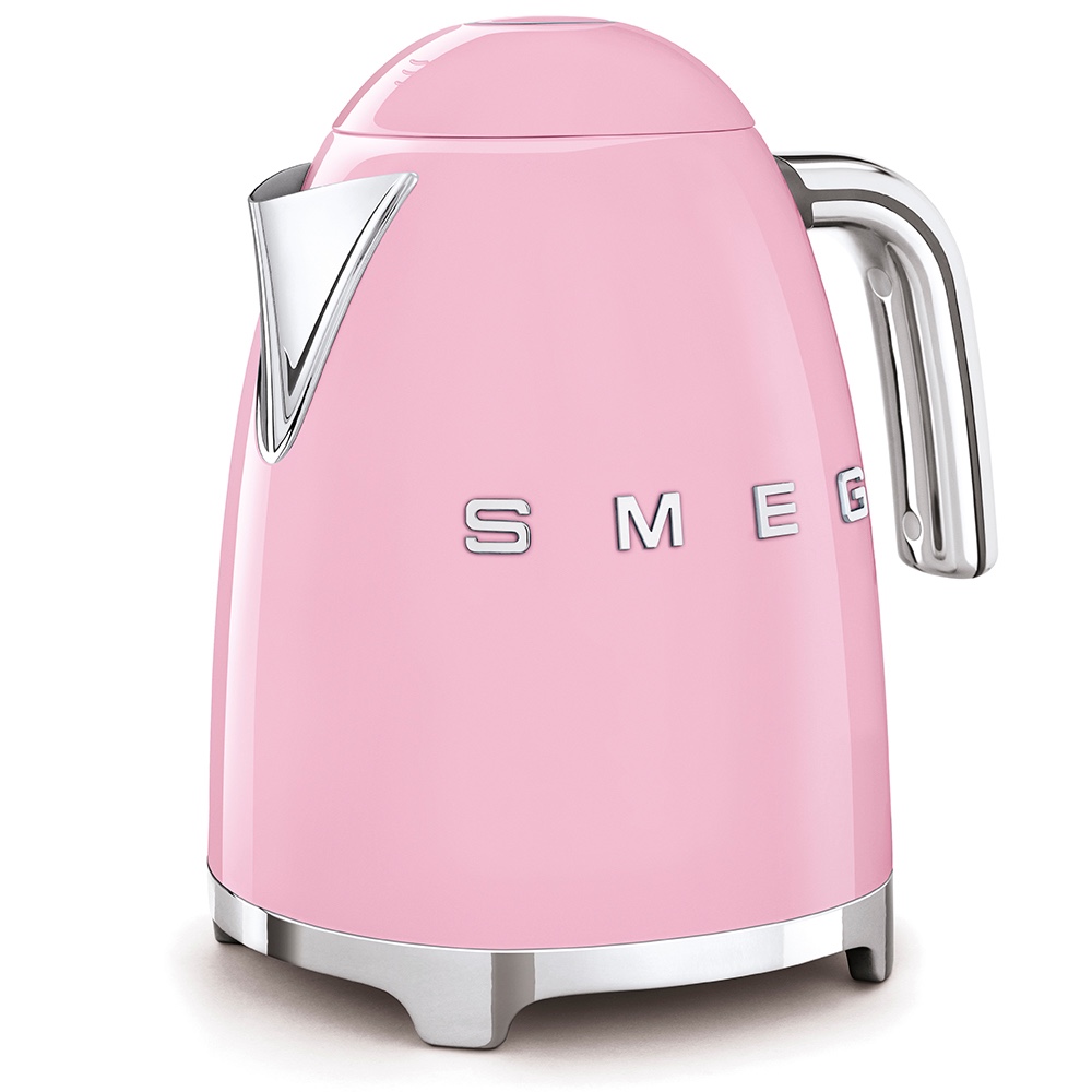SMEG 50's Retro Style Aesthetic Kettle (3000 W, 1.7 L, Pink)