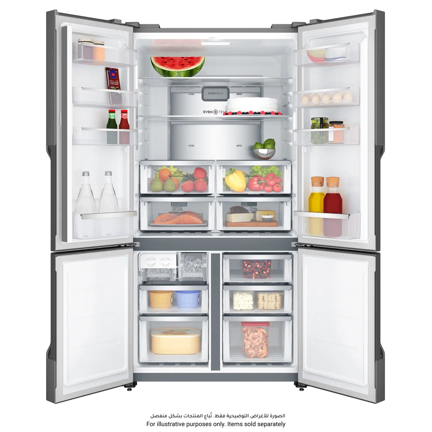 Electrolux UltimateTaste 700 Freestanding French Door Refrigerator, EQE5600A-S (562 L)